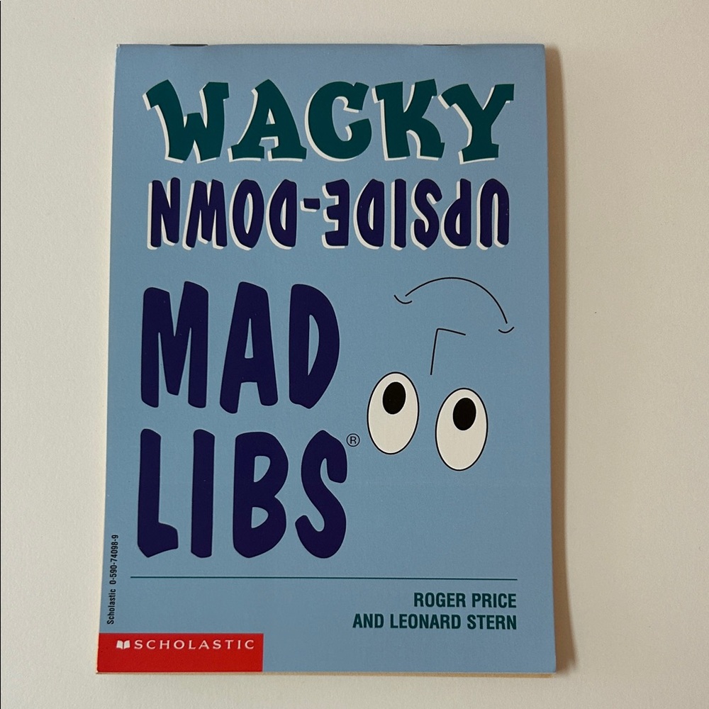 NWT/VINTAGE Scholastic Wacky Upside-Down Mad Libs in Blue and Green
